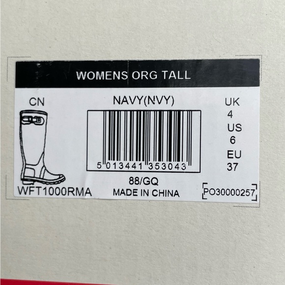 Hunter women’s original tall rain boots navy size 6 - Picture 6 of 6